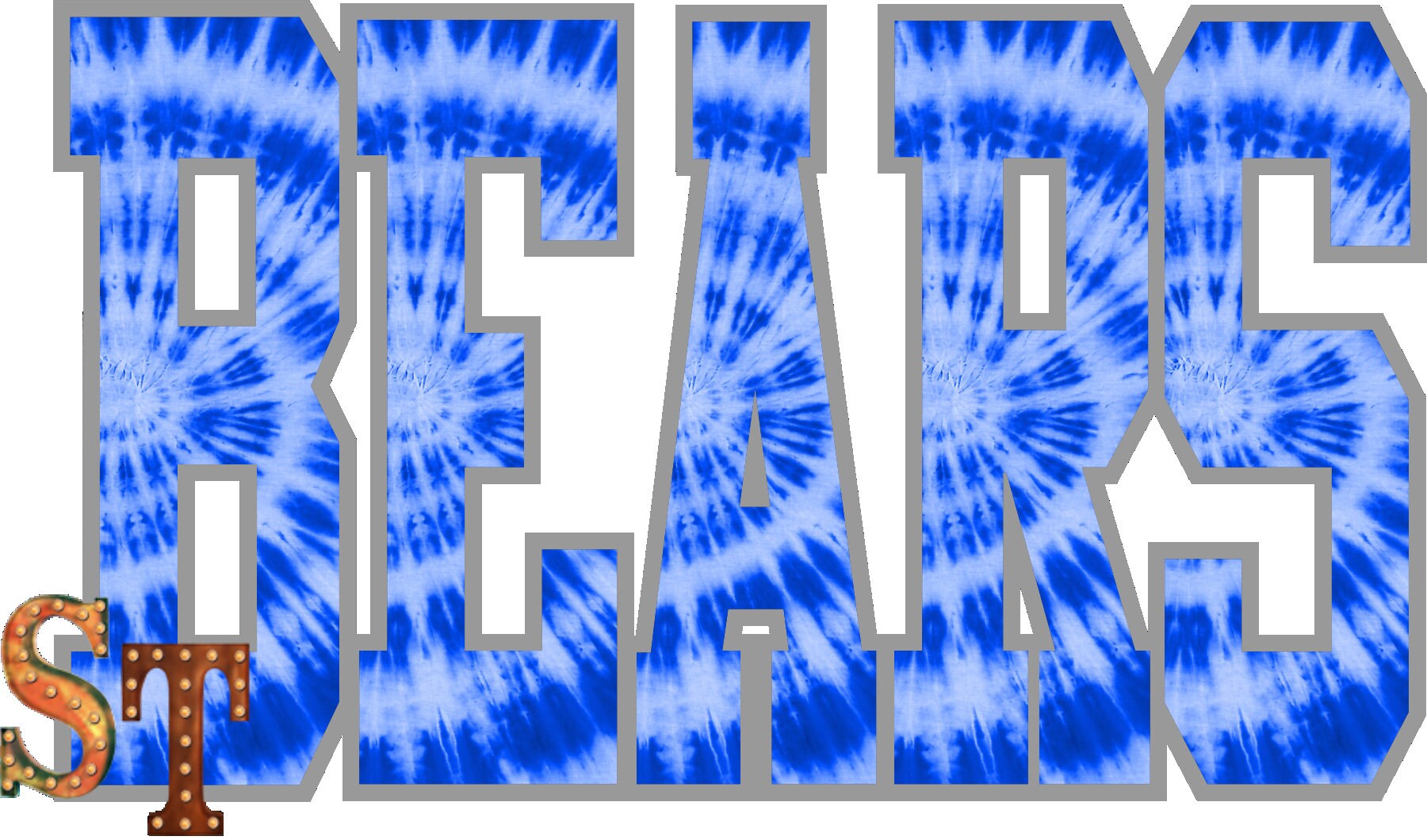 Bears Blue Tie Dye PNG JPG Sublimation DTG Download - Etsy