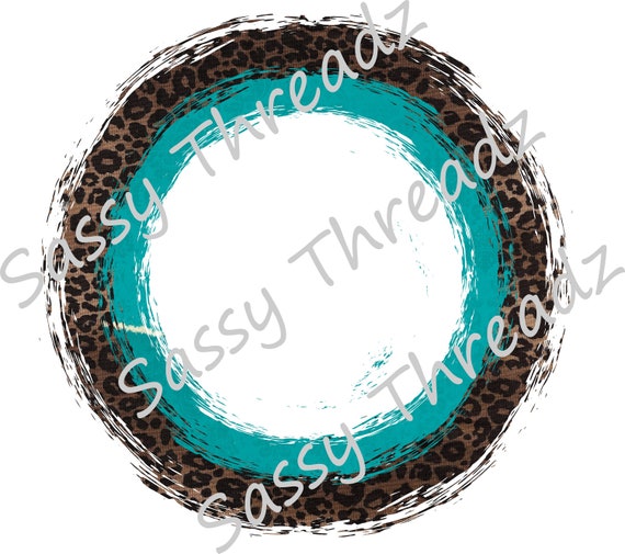 Leopard Monogram Frame Vintage download sublimation direct to garment printing DIY png jpg custom