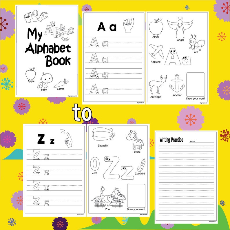 My Alphabet Book, Learn Abcs, Coloring Book, Tracing Alphabet, Learning ...