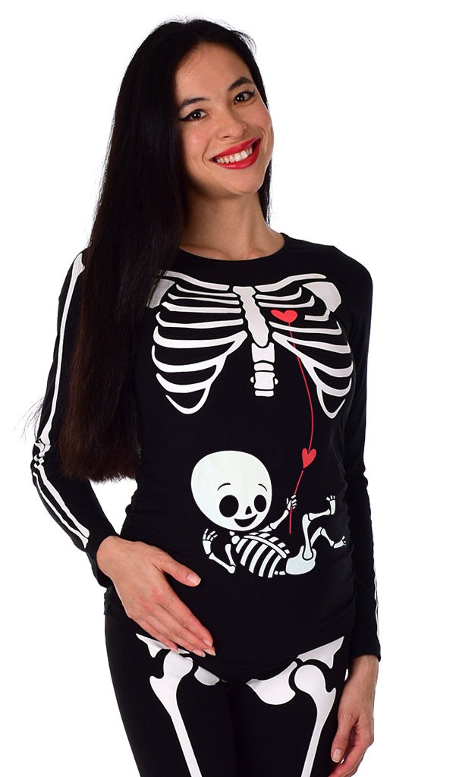 Halloween Maternity Pregnant Skeleton with Neutral Baby Etsy