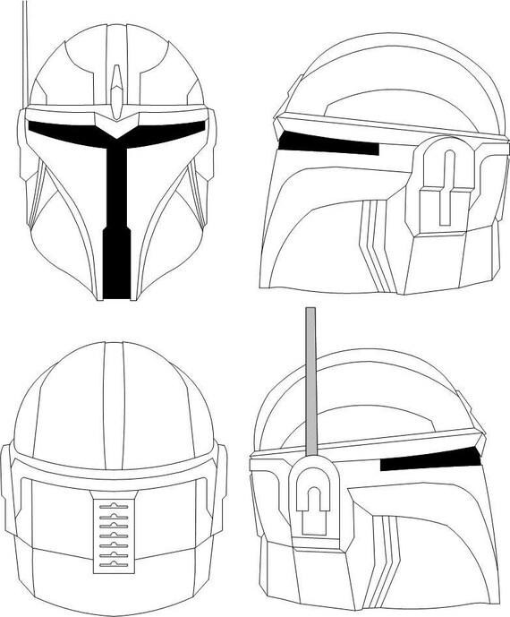 mandalorian mask coloring pages