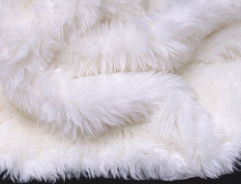 5' x 8'6 PURE WHITE soft Faux fur rug non-slip anti | Etsy