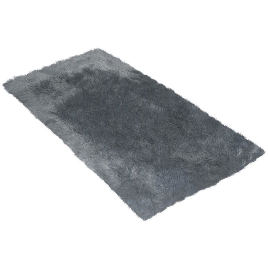 Gray Faux Fur Rug Etsy