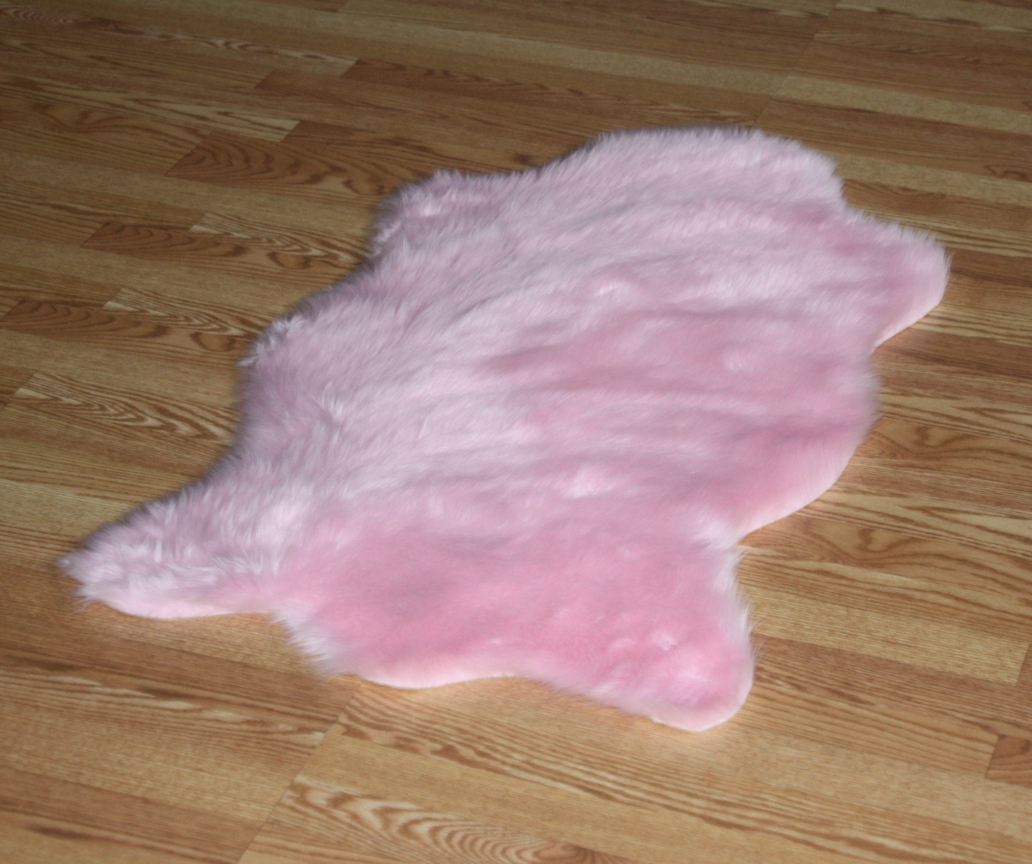 Pink Bear Shape Faux Fur Rug - Etsy
