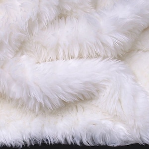 5' X 7 PURE WHITE Soft Faux Fur Rug Non-slip Anti Microbacterial Foam ...