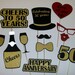 50th Anniversary Photo Prop / Golden Anniversary/ Cheers / Champaigne (2172D)