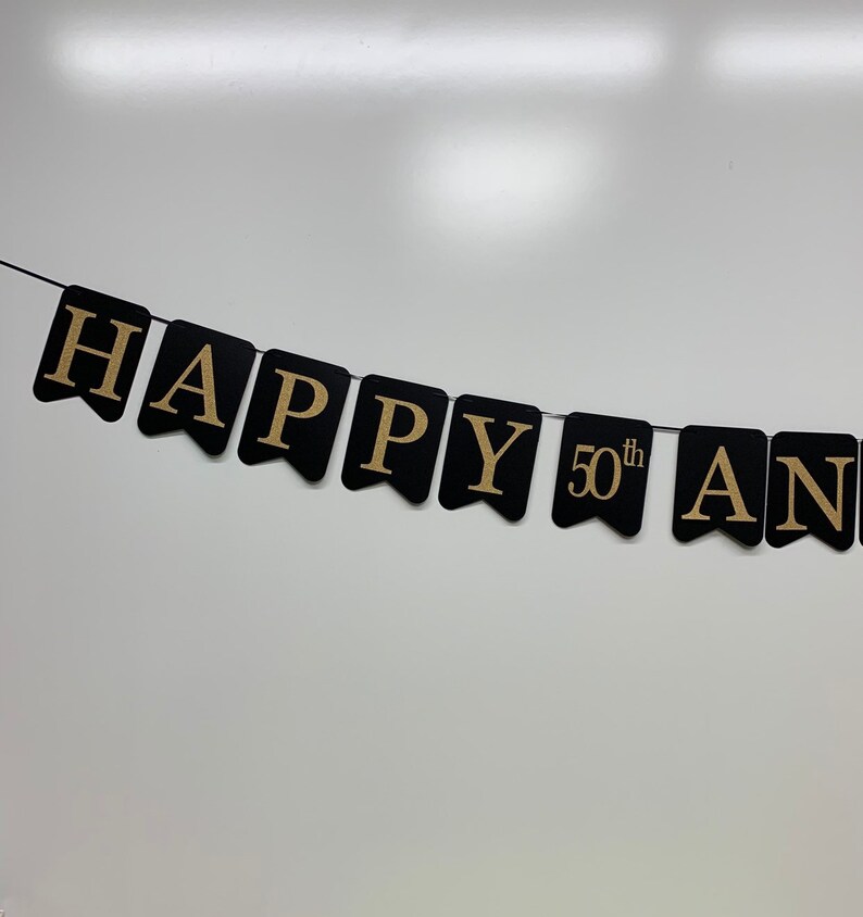 Happy 50th Wedding Anniversary Banner 506B | Etsy