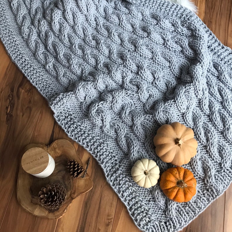 KNITTING PATTERN Cabled Throw DIY Knit Throw Blanket Knit Etsy UK