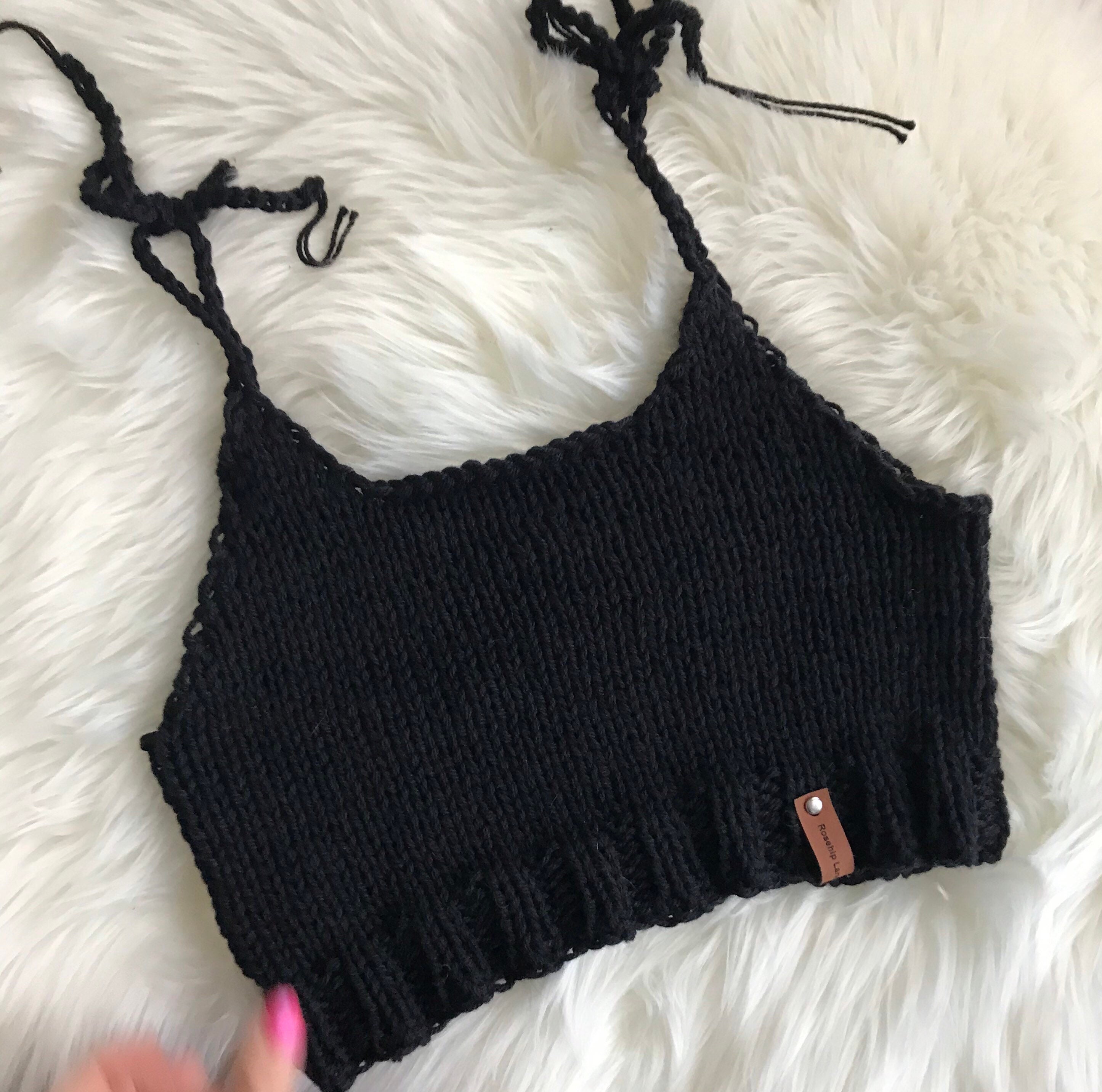 Basic Bralette KNITTING PATTERN women's knit bralette Etsy España