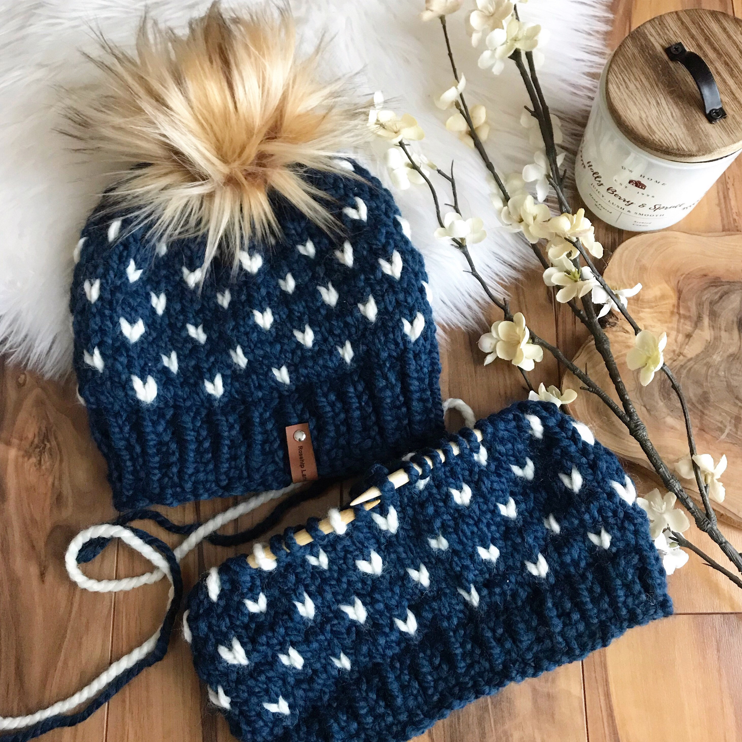 Women’s Handmade Knit Heart Beanie | NWT Carhartt Women main image 3