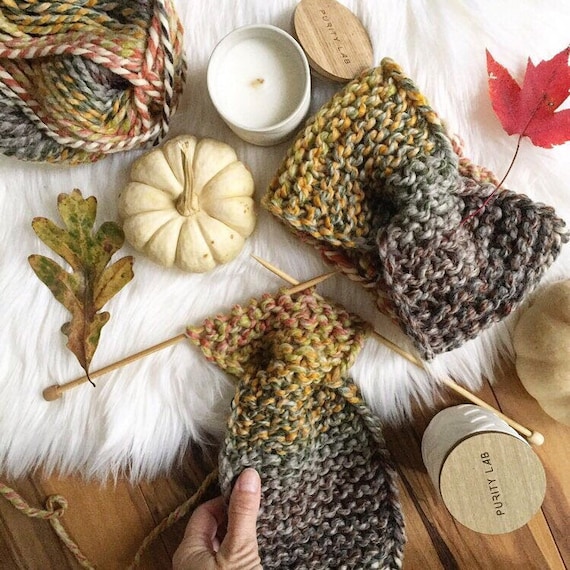 Knit Headband, Knit Ear Warmer, Turban Ear Warmer, the  display picture 3