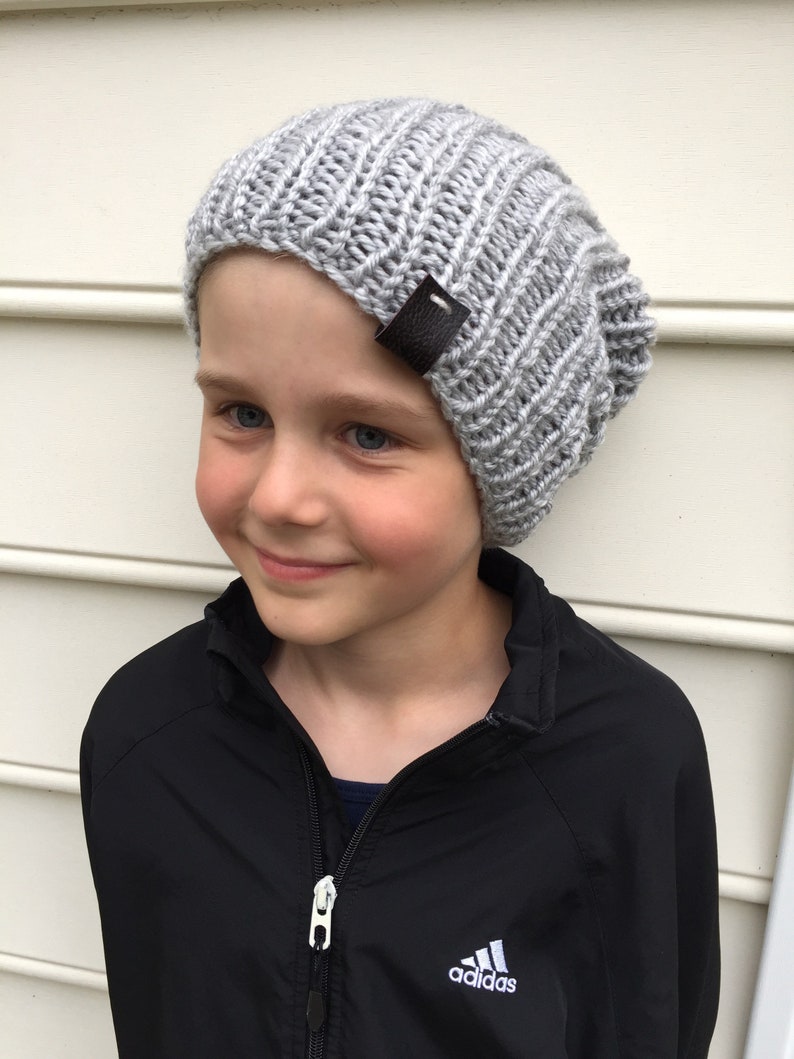 KNITTING PATTERN The Skater Boy Slouchy Beanie Hat Cap Toque Etsy