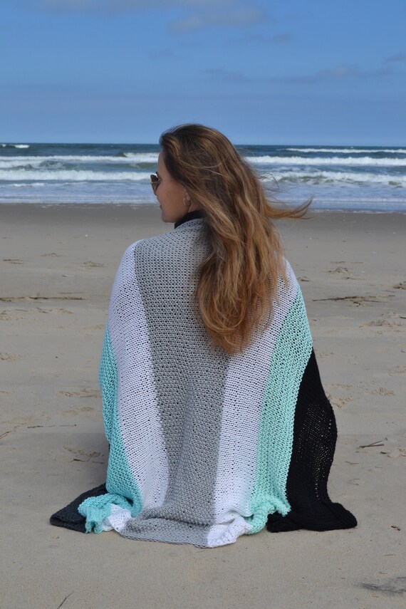 KNITTING PATTERN Cotton Throw, DIY Knit Throw, Blanket Knit