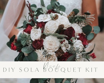 DIY Kit | Wood Flower Bouquet + Sola Wood Flowers, Nicole Collection