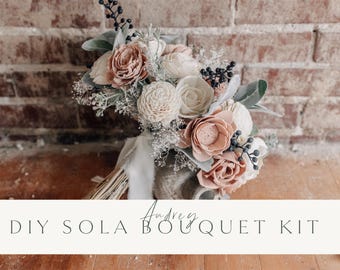 DIY Kit | Wood Flower Bouquet + Sola Wood Flowers, Audrey Collection
