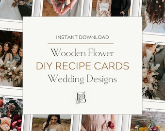 ANGELIKA | Floral Recipe DIY Wood Flower How To Guide in a Digital Download, Instantly Access our Exclusive Original Bouquet Recipe Cards