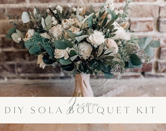DIY Kit | Wood Flower Bouquet + Sola Wood Flowers, Jasmine Collection
