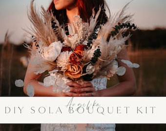 DIY Kit | Wood Flower Bouquet + Sola Wood Flowers, Angelika Collection