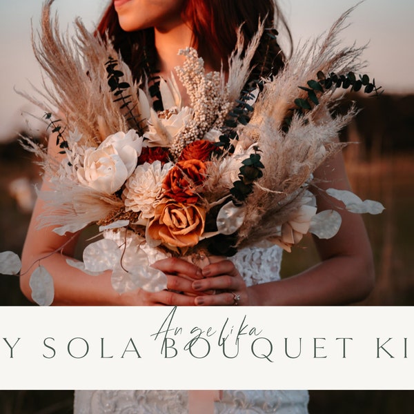 DIY Kit | Wood Flower Bouquet + Sola Wood Flowers, Angelika Collection