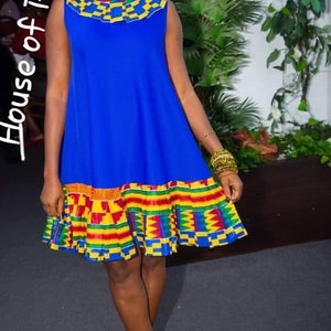 Nana Fit and Flare African Print Dress