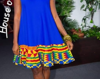 Nana Fit and Flare African Print Dress