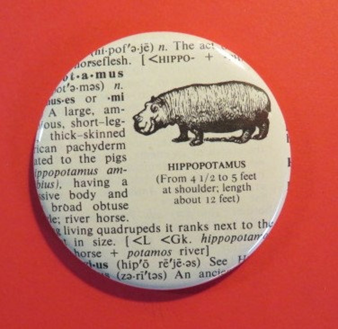 Hippo Dictionary Etsy