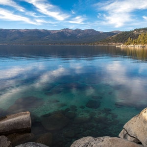 Lake Tahoe Photography Print, Fine Art Landscape photography, Peaceful landscape, Lake Tahoe Wall Art, Lake Tahoe Print, Metal, Canvas