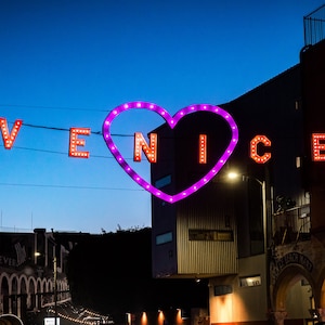 Venice Beach sign, Venice Beach Photography, Venice Beach print, Valentine&#39;s Day Gift, Venice Beach print, canvas or metal
