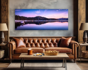 Large Lake Tahoe Photography Print, Winter Photography, Oversized wall art, Landscape photography, Tahoe metal print, Lake house canvas wrap