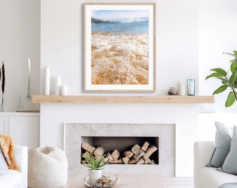 Lake Tahoe Abstract photo wall art, Blue gold print, feng shui decor, Lake Tahoe print, Lakehouse decor, fine art abstract photography print