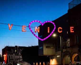 Venice Beach sign, Venice Beach Photography, Venice Beach print, Valentine's Day Gift, Venice Beach print, canvas or metal