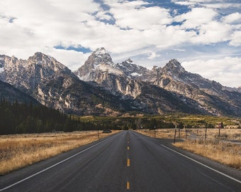 Large Grand Teton National Park Print, Wanderlust photography, travel, open road, road trip, Jackson Wyoming, Fine Art Travel Photography