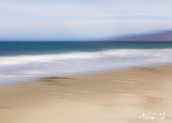 Get Escena de la platja de la lona de lart de la paret Desktop Wallpaper Free