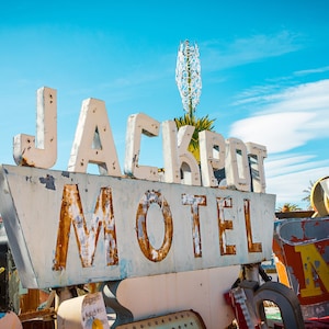 Vintage Las Vegas Sign photo, Neon Sign print , Las Vegas photo, Living Room wall art,  Over the couch wall art