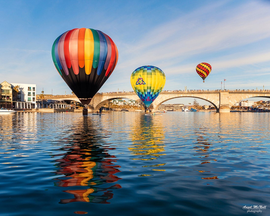 Hot Air Balloon Photo Lake Havasu Photo Balloon Festival Etsy