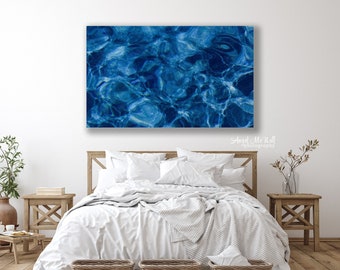 Zen canvas wall art, Abstract living room decor, Large abstract Canvas, Abstract living room decor, blue abstract wall art