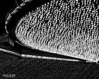 Las Vegas Lights, Fremont Street, urban photography, black and white, abstract, city lights, sparkle, glam, fine art photography print