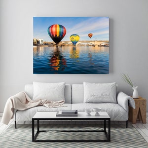 Hot Air Balloon photo, Lake Havasu photo, Balloon Festival, Hot Air Balloon wall art, London Bridge, Arizona , fine art photography print image 2