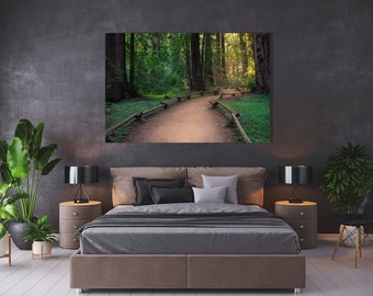 Large Redwood Wall Art, Redwood photography, Forest Photo print, Large Nature Canvas print, California Redwood print, metal print wall art