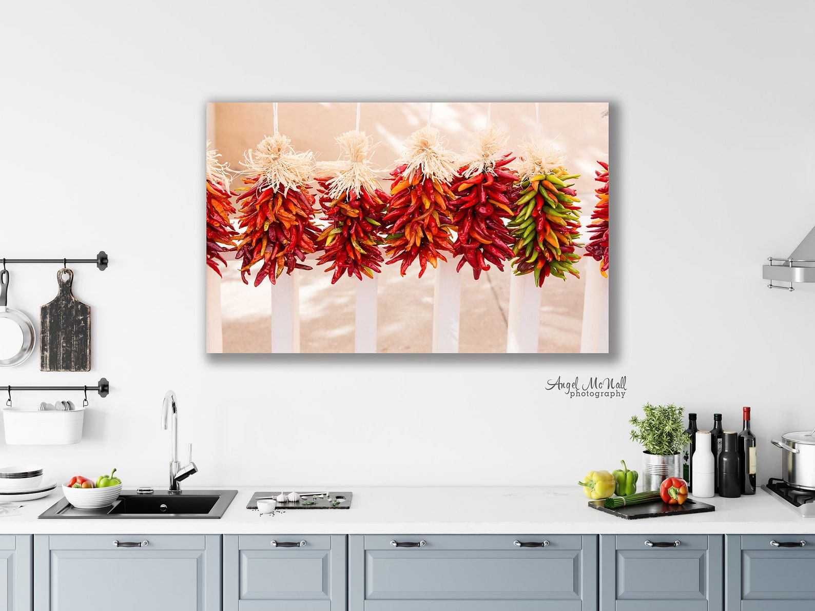 Santa Fe Wall Art Chili Pepper Art Southwestern Wall Decor Etsy