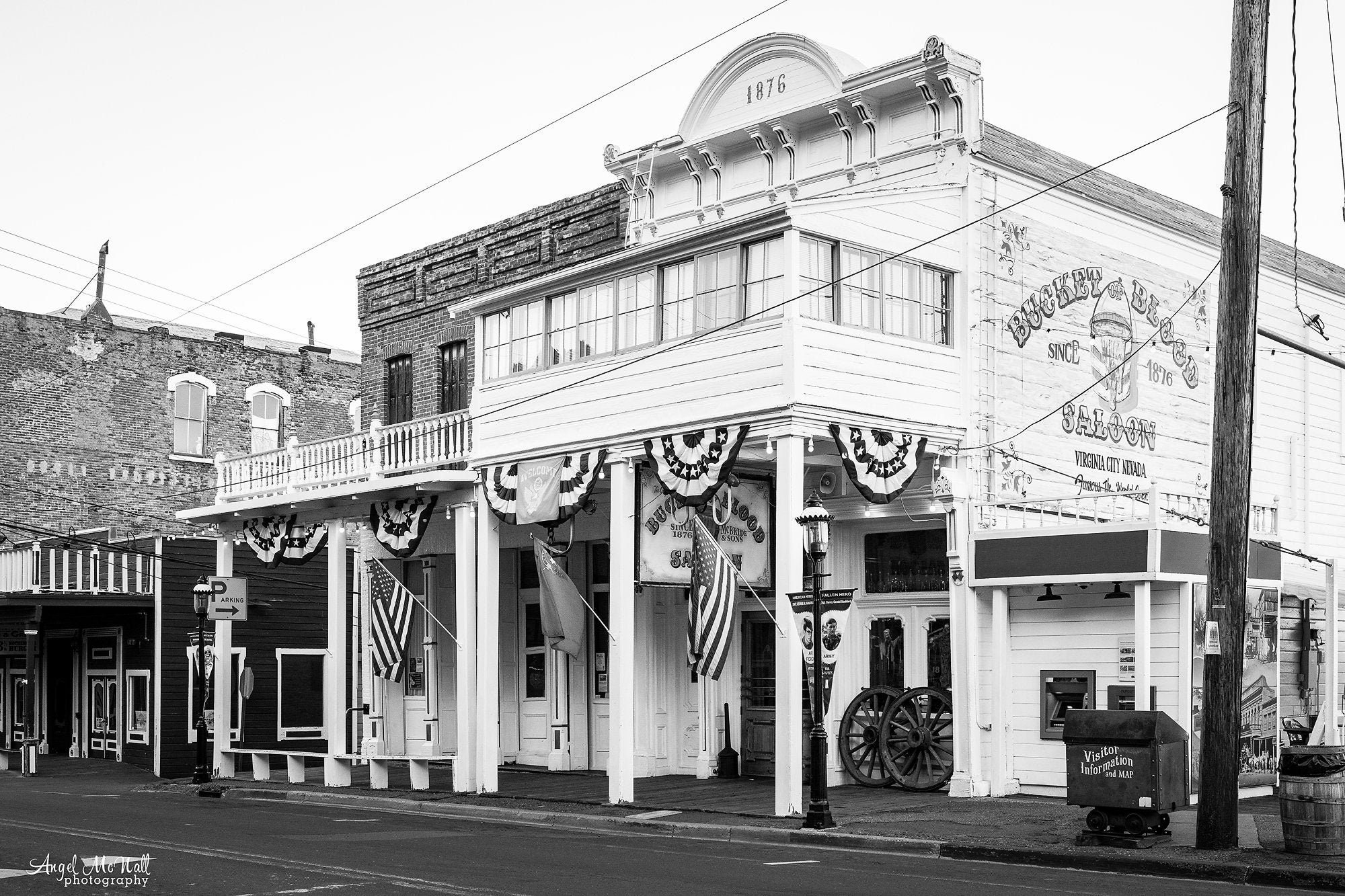 Virginia City Nevada print, Bucket of Blood Saloon, Virginia City print, Old West photo, Old West saloon, black and white, fine art photo
