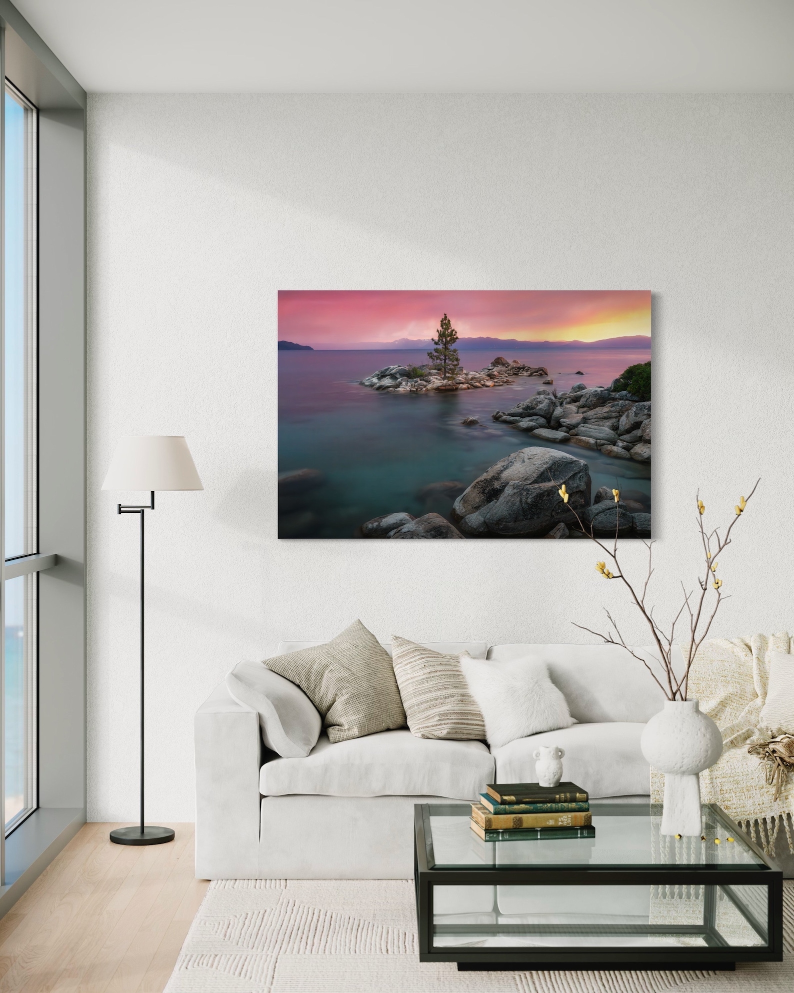 Lake Tahoe Sunset Photography Print, Lake Tahoe Canvas, Tahoe Metal