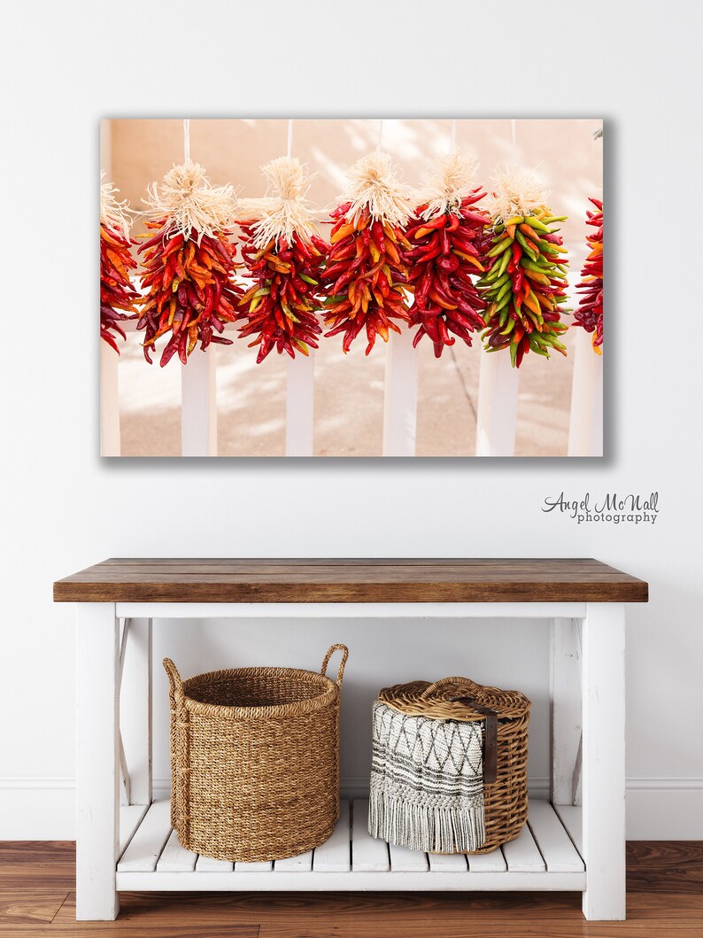 Santa Fe Wall Art Chili Pepper Art Southwestern Wall Decor Etsy