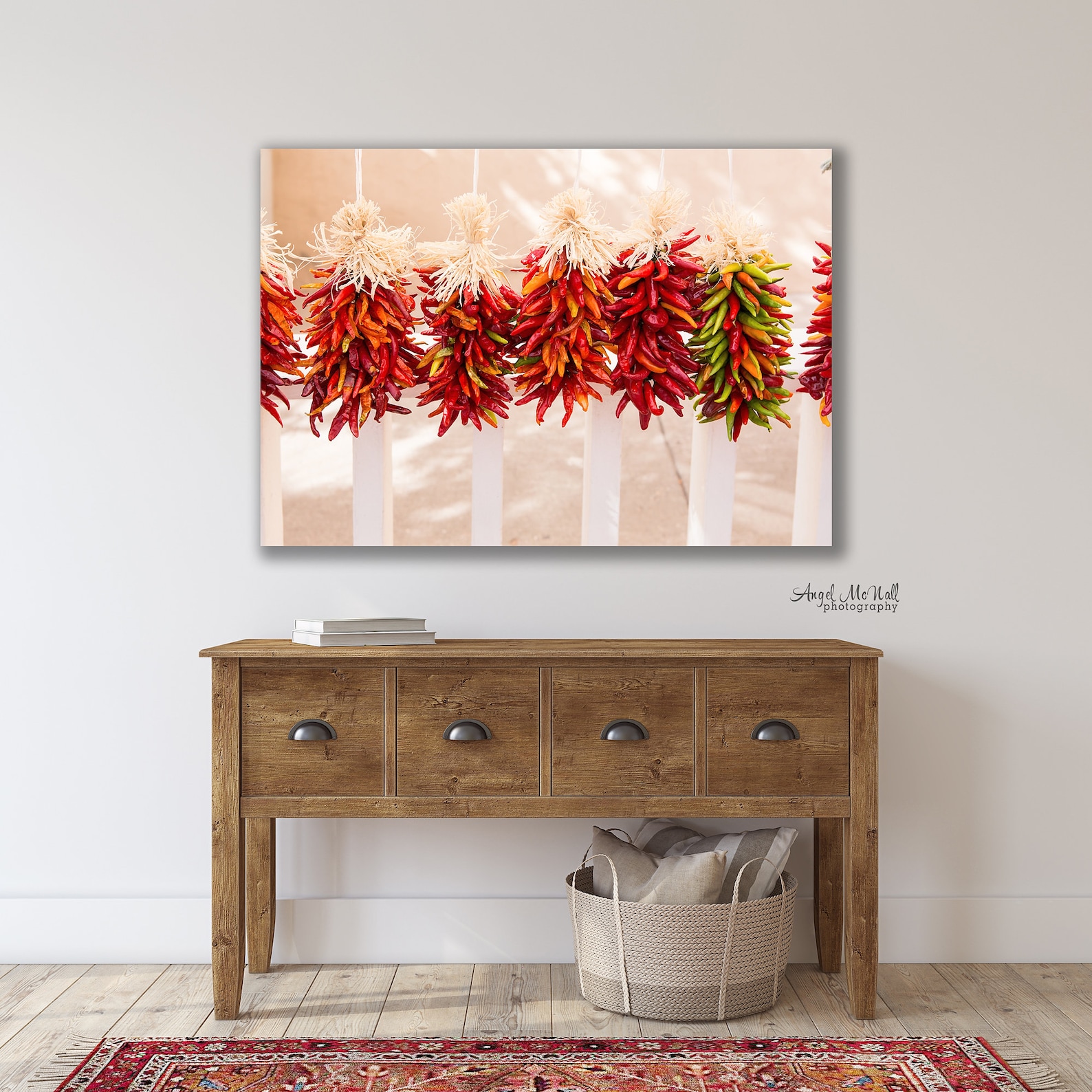 Santa Fe Wall Art Chili Pepper Art Southwestern Wall Decor Etsy
