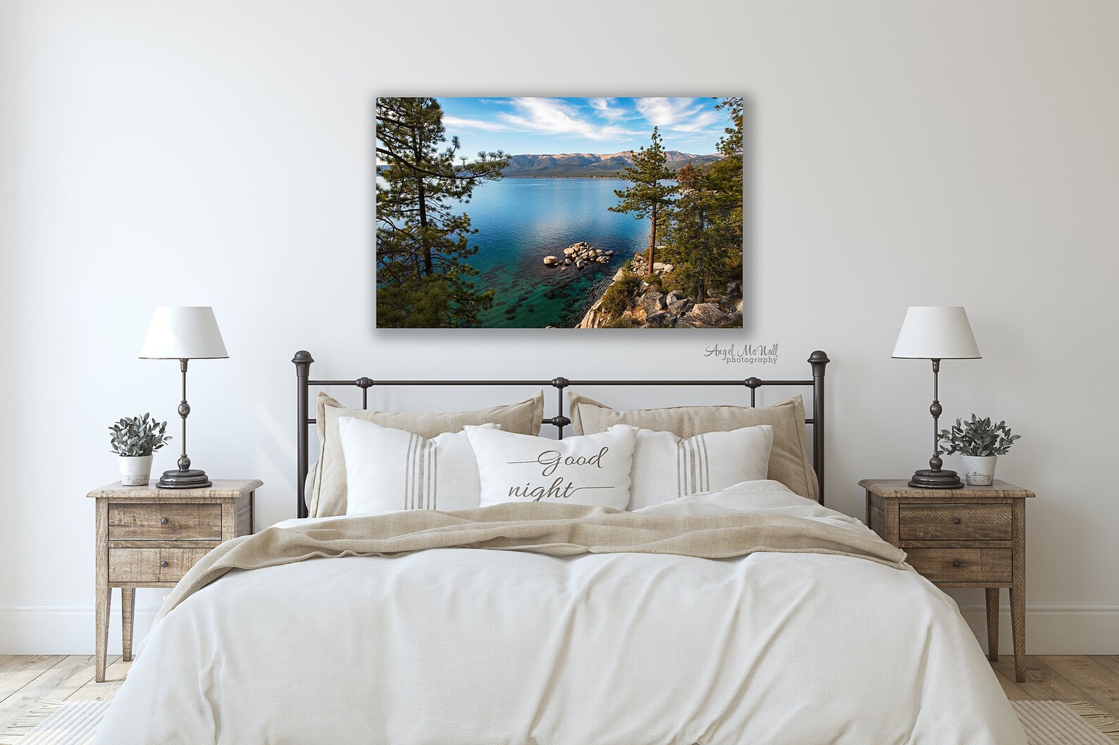 Lake Tahoe Landscape Photography Print, Large Lake Tahoe Wall Art, Lake