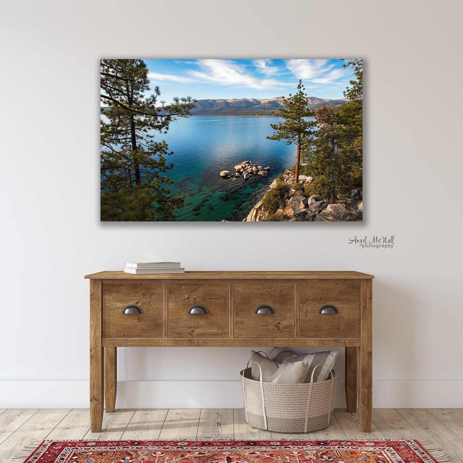 Lake Tahoe Landscape Photography Print, Large Lake Tahoe Wall Art, Lake
