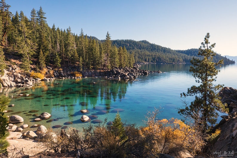 Lake Tahoe Photography print, Lake house wall art, Large Wall Art, Lake Tahoe Canvas, Over Couch Landscape print, Fine Art Landscape Photo image 1