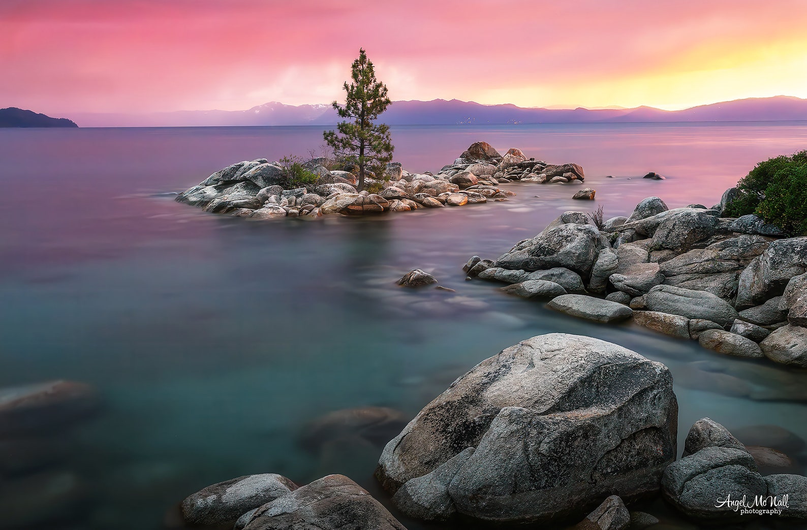 Lake Tahoe Sunset Photography Print, Lake Tahoe Canvas, Tahoe Metal