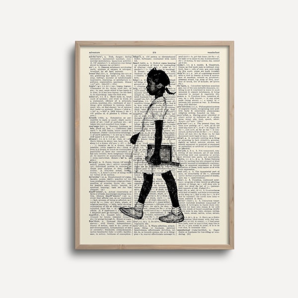 Ruby Bridges Print Dictionary Civil Rights Activist Feminist Office Wall Art Classroom Decor