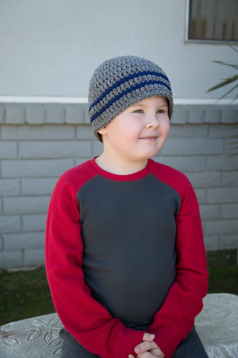 Crochet Beanies/little Boy Beanies/newborn Hats/grey and Navy Etsy